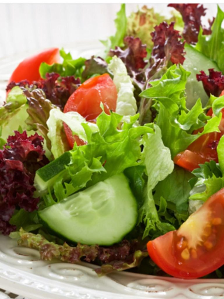 Turkey salad with egg and tomatoes